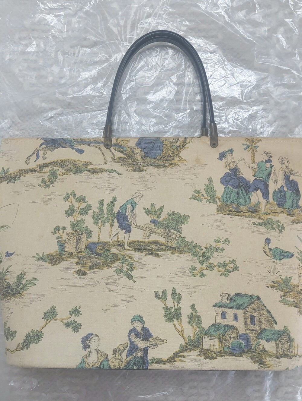 Vintage 1960's A&N Knitility Knitting Tapestry Bag!
